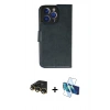MARSİLYAN™- iPhone 14 Pro Max Kılıf Siluet Işık Serisi - Siyah 3D Antistatik Cam Ekran Koruyucu + Raze Metal Kamera Lens - GD