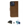 MARSİLYAN™- iPhone 14 Pro Max Kılıf Siluet Işık Serisi - Siyah 3D Antistatik Cam Ekran Koruyucu + Raze Metal Kamera Lens - GD