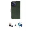 MARSİLYAN™- iPhone 14 Pro Max Kılıf Siluet Işık Serisi - Siyah 3D Antistatik Cam Ekran Koruyucu + Bilvis Titan Kamera Lens - SH