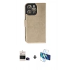 MARSİLYAN™- iPhone 14 Pro Max Kılıf Siluet Işık Serisi - Siyah 3D Antistatik Cam Ekran Koruyucu + Bilvis Titan Kamera Lens - SH