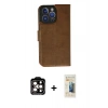 MARSİLYAN™- iPhone 14 Pro Max Kılıf Siluet Işık Serisi - Siyah 6D Mat Seramik Hayalet Nano Ekran Koruyucu + PVD Metal Kamera Lens - TU