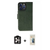 MARSİLYAN™- iPhone 14 Pro Max Kılıf Siluet Işık Serisi - Siyah 6D Mat Seramik Hayalet Nano Ekran Koruyucu + PVD Metal Kamera Lens - TU