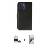 MARSİLYAN™- iPhone 14 Pro Max Kılıf Siluet Işık Serisi - Siyah Bilvis 3D Mat Cam Ekran Koruyucu + Bilvis Titan Kamera Lens - GS