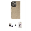 MARSİLYAN™- iPhone 14 Pro Max Kılıf Siluet Işık Serisi - Siyah Bilvis 3D Mat Cam Ekran Koruyucu + Bilvis Titan Kamera Lens - DNMR