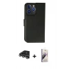 MARSİLYAN™- iPhone 14 Pro Max Kılıf Siluet Işık Serisi - Siyah Bilvis 3D Mat Cam Ekran Koruyucu + Raze Metal Kamera Lens - GS