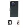 MARSİLYAN™- iPhone 14 Pro Max Kılıf Siluet Işık Serisi - Siyah Bilvis 3D Mat Cam Ekran Koruyucu + PVD Metal Kamera Lens - TU