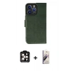 MARSİLYAN™- iPhone 14 Pro Max Kılıf Siluet Işık Serisi - Siyah Bilvis 3D Mat Cam Ekran Koruyucu + PVD Metal Kamera Lens - TU