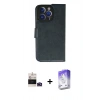 MARSİLYAN™- iPhone 14 Pro Max Kılıf Siluet Işık Serisi - Siyah Bilvis 5in1 3D Magic Cam Ekran Koruyucu + Bilvis Titan Kamera Lens - DNMR