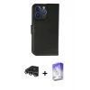 MARSİLYAN™- iPhone 14 Pro Max Kılıf Siluet Işık Serisi - Siyah Bilvis 5in1 3D Magic Cam Ekran Koruyucu + Raze Metal Kamera Lens - GS