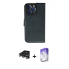 MARSİLYAN™- iPhone 14 Pro Max Kılıf Siluet Işık Serisi - Siyah Bilvis 5in1 3D Magic Cam Ekran Koruyucu + Raze Metal Kamera Lens - GS