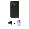 MARSİLYAN™- iPhone 14 Pro Max Kılıf Siluet Işık Serisi - Siyah Bilvis 5in1 3D Magic Cam Ekran Koruyucu + Raze Metal Kamera Lens - GD
