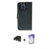 MARSİLYAN™- iPhone 14 Pro Max Kılıf Siluet Işık Serisi - Siyah Bilvis 5in1 3D Magic Cam Ekran Koruyucu + Raze Metal Kamera Lens - GD