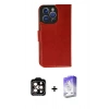 MARSİLYAN™- iPhone 14 Pro Max Kılıf Siluet Işık Serisi - Siyah Bilvis 5in1 3D Magic Cam Ekran Koruyucu + PVD Metal Kamera Lens - TU