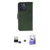 MARSİLYAN™- iPhone 14 Pro Max Kılıf Siluet Işık Serisi - Siyah Bilvis 5in1 5D Magic Hayalet Cam Ekran Koruyucu + Derin Mor Bilvis Titan Kamera Lens