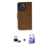 MARSİLYAN™- iPhone 14 Pro Max Kılıf Siluet Işık Serisi - Siyah Bilvis 5in1 5D Magic Hayalet Cam Ekran Koruyucu + Bilvis Titan Kamera Lens - GD