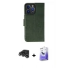 MARSİLYAN™- iPhone 14 Pro Max Kılıf Siluet Işık Serisi - Siyah Bilvis 5in1 5D Magic Hayalet Cam Ekran Koruyucu + Raze Metal Kamera Lens - GS