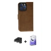 MARSİLYAN™- iPhone 14 Pro Max Kılıf Siluet Işık Serisi - Siyah Bilvis 5in1 5D Magic Hayalet Cam Ekran Koruyucu + Raze Metal Kamera Lens - GS