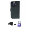 MARSİLYAN™- iPhone 14 Pro Max Kılıf Siluet Işık Serisi - Siyah Bilvis 5in1 5D Magic Hayalet Cam Ekran Koruyucu + Raze Metal Kamera Lens - GS