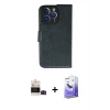MARSİLYAN™- iPhone 14 Pro Max Kılıf Siluet Işık Serisi - Siyah Bilvis 5in1 5D Magic Hayalet Cam Ekran Koruyucu + Bilvis Titan Kamera Lens - SH