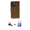 MARSİLYAN™- iPhone 14 Pro Max Kılıf Siluet Işık Serisi - Siyah Bilvis 5in1 5D Magic Hayalet Cam Ekran Koruyucu + Gümüş Bilvis Titan Kamera Lens