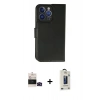 MARSİLYAN™- iPhone 14 Pro Max Kılıf Siluet Işık Serisi - Siyah Bilvis Hayalet Cam Ekran Koruyucu + Bilvis Titan Kamera Lens - SH