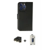 MARSİLYAN™- iPhone 14 Pro Max Kılıf Siluet Işık Serisi - Siyah Bilvis Hayalet Cam Ekran Koruyucu + Raze Metal Kamera Lens - GD