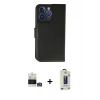 MARSİLYAN™- iPhone 14 Pro Max Kılıf Siluet Işık Serisi - Siyah Bilvis Hayalet Cam Ekran Koruyucu + Gümüş Bilvis Titan Kamera Lens