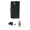 MARSİLYAN™- iPhone 14 Pro Max Kılıf Siluet Işık Serisi - Siyah Bilvis Hayalet Cam Ekran Koruyucu + Raze Metal Kamera Lens - GS