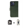 MARSİLYAN™- iPhone 14 Pro Max Kılıf Siluet Işık Serisi - Siyah Bilvis Hayalet Cam Ekran Koruyucu + Turuncu PVD Metal Kamera Lens