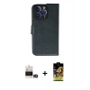 MARSİLYAN™- iPhone 14 Pro Max Kılıf Siluet Işık Serisi - Siyah Buffer Cam Ekran Koruyucu + Bilvis Titan Kamera Lens - GD