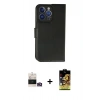 MARSİLYAN™- iPhone 14 Pro Max Kılıf Siluet Işık Serisi - Siyah Buffer Cam Ekran Koruyucu + Bilvis Titan Kamera Lens - GD