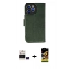 MARSİLYAN™- iPhone 14 Pro Max Kılıf Siluet Işık Serisi - Siyah Buffer Cam Ekran Koruyucu + Derin Mor Bilvis Titan Kamera Lens