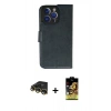 MARSİLYAN™- iPhone 14 Pro Max Kılıf Siluet Işık Serisi - Siyah Buffer Cam Ekran Koruyucu + Raze Metal Kamera Lens - GD