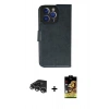 MARSİLYAN™- iPhone 14 Pro Max Kılıf Siluet Işık Serisi - Siyah Buffer Cam Ekran Koruyucu + Raze Metal Kamera Lens - GS
