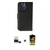MARSİLYAN™- iPhone 14 Pro Max Kılıf Siluet Işık Serisi - Siyah Buffer Cam Ekran Koruyucu + Bilvis Titan Kamera Lens - SH