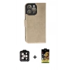 MARSİLYAN™- iPhone 14 Pro Max Kılıf Siluet Işık Serisi - Siyah Buffer Cam Ekran Koruyucu + PVD Metal Kamera Lens - TU