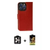 MARSİLYAN™- iPhone 14 Pro Max Kılıf Siluet Işık Serisi - Siyah Buffer Cam Ekran Koruyucu + PVD Metal Kamera Lens - TU
