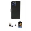 MARSİLYAN™- iPhone 14 Pro Max Kılıf Siluet Işık Serisi - Siyah Buffer Hayalet Cam Ekran Koruyucu + Bilvis Titan Kamera Lens - GS