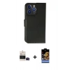 MARSİLYAN™- iPhone 14 Pro Max Kılıf Siluet Işık Serisi - Siyah Buffer Hayalet Cam Ekran Koruyucu + Bilvis Titan Kamera Lens - SH