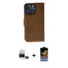 MARSİLYAN™- iPhone 14 Pro Max Kılıf Siluet Işık Serisi - Siyah Buffer Hayalet Cam Ekran Koruyucu + Bilvis Titan Kamera Lens - GS