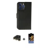 MARSİLYAN™- iPhone 14 Pro Max Kılıf Siluet Işık Serisi - Siyah Buffer Hayalet Cam Ekran Koruyucu + Raze Metal Kamera Lens - GD