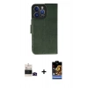 MARSİLYAN™- iPhone 14 Pro Max Kılıf Siluet Işık Serisi - Siyah Buffer Hayalet Cam Ekran Koruyucu + Siyah Bilvis Titan Kamera Lens