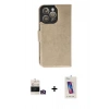 MARSİLYAN™- iPhone 14 Pro Max Kılıf Siluet Işık Serisi - Siyah Joko 5D Cam + Gold Bilvis Titan Kamera Lens