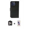 MARSİLYAN™- iPhone 14 Pro Max Kılıf Siluet Işık Serisi - Siyah Joko 5D Cam + PVD Metal Kamera Lens - TU