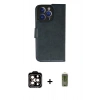 MARSİLYAN™- iPhone 14 Pro Max Kılıf Siluet Işık Serisi - Siyah Joko Magic 5D Hayalet Cam + Turuncu PVD Metal Kamera Lens