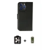 MARSİLYAN™- iPhone 14 Pro Max Kılıf Siluet Işık Serisi - Siyah Joko Magic 5D Hayalet Cam + Turuncu PVD Metal Kamera Lens