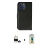 MARSİLYAN™- iPhone 14 Pro Max Kılıf Siluet Işık Serisi - Siyah Polymer Nano Ekran Koruyucu + Bilvis Titan Kamera Lens - GS