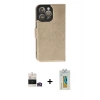 MARSİLYAN™- iPhone 14 Pro Max Kılıf Siluet Işık Serisi - Siyah Polymer Nano Ekran Koruyucu + Bilvis Titan Kamera Lens - GD