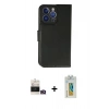 MARSİLYAN™- iPhone 14 Pro Max Kılıf Siluet Işık Serisi - Siyah Polymer Nano Ekran Koruyucu + Bilvis Titan Kamera Lens - GD
