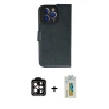 MARSİLYAN™- iPhone 14 Pro Max Kılıf Siluet Işık Serisi - Siyah Polymer Nano Ekran Koruyucu + PVD Metal Kamera Lens - TU